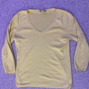 LOFT Long Sleeve Yellow Sweater